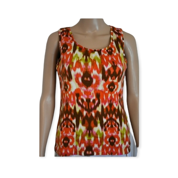 Anne Klein Sport {MULTICOLORED SLEEVELESS TOP} - Picture 1 of 9